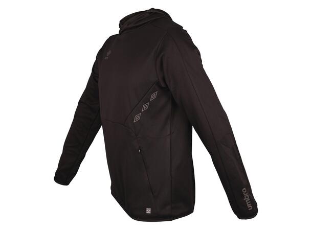 UMBRO Core Tech Hoodie Jr Sort 128 Hettegenser i resirkulert polyester 