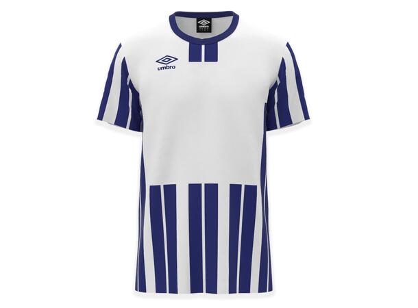 UMBRO Inter Strip Jsy SS Hvit/Blå XS Stripet teknisk spillertrøye 