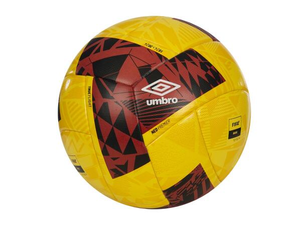 UMBRO Neo Swerve Premier FB Gul/Rød 5 Kamp og treningsball 25 