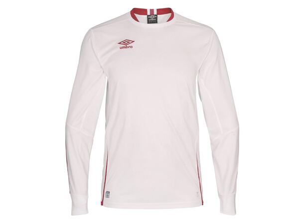 UMBRO UX Elite LS Jsy Hvit/Rød M Flott langermet spillertrøye 