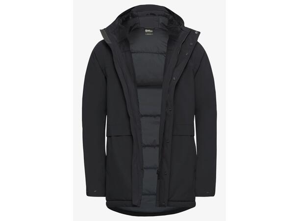 JW Cold Camp Coat M Sort M Jack Wolfskin Vinterjakke 