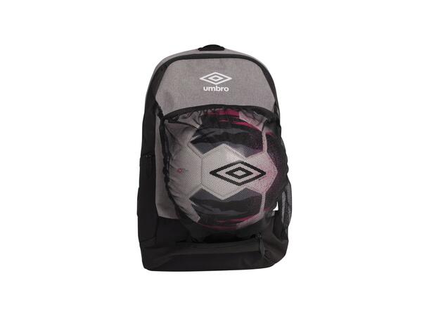 UMBRO Core Backpack Gråmelert 15L Stilig ryggsekk med integrert ballnett 