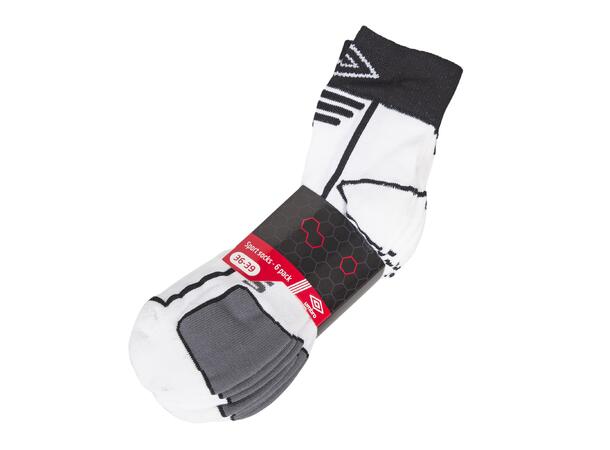 UMBRO Sports sock 6 pk Ass. 36-39 Super treningsstrømpe i myk frotè. 