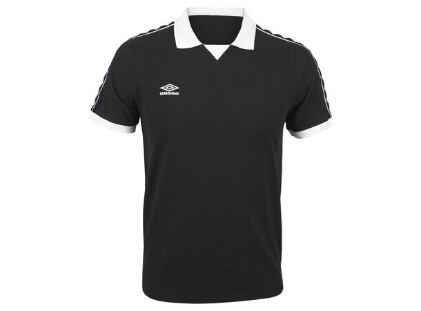 UMBRO Taped Polo Sort XS Polo Pique i bomull 