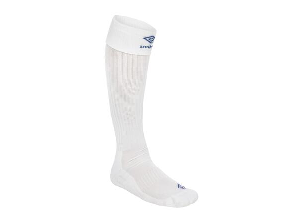 UMBRO UX Elite Fotb.Str Hvit/Blå 40-44 Solide fotballstrømper - god passform 