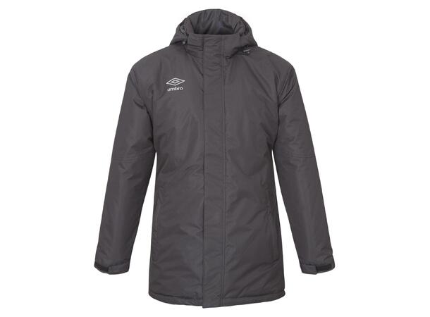 UMBRO UX Elite Team Jacket jr Sort 128 Funksjonell lang vattert klubbjakke 