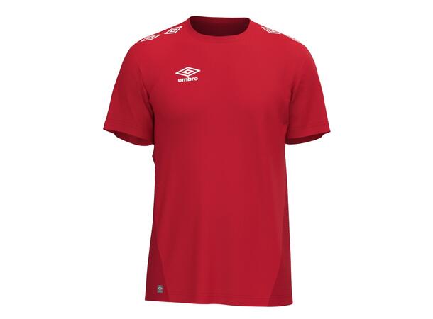 UMBRO UX Pro Trn Tee Rød/Hvit XS Teknisk trenings t-skjorte 