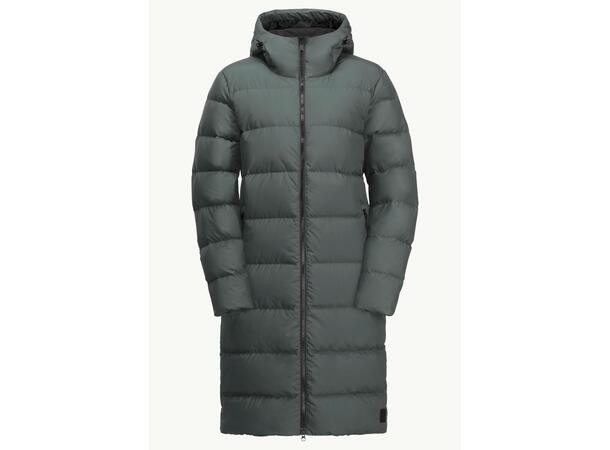 JW Frozen Palace Coat W Rds Grønngrå S Jack Wolfskin Lang Dun Parkas 