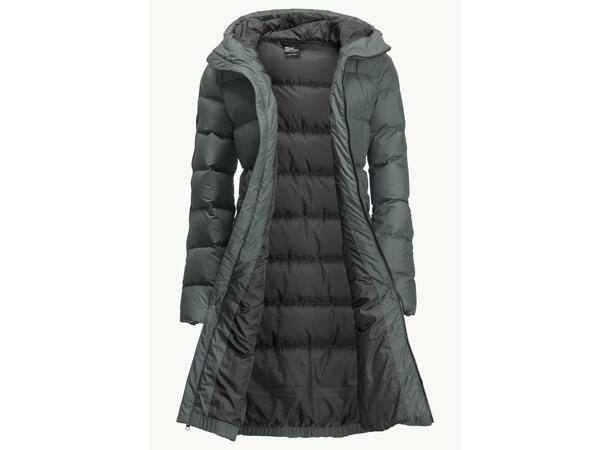JW Frozen Palace Coat W Rds Grønngrå S Jack Wolfskin Lang Dun Parkas 