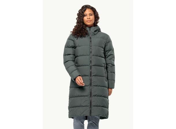 JW Frozen Palace Coat W Rds Grønngrå S Jack Wolfskin Lang Dun Parkas 