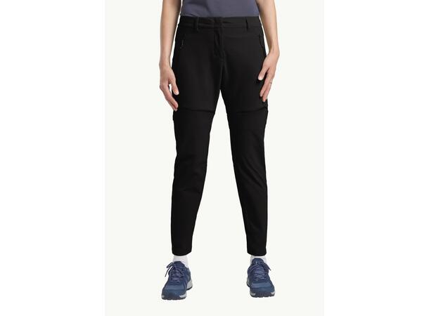 JW Hikeout Zip Away Pants W Sort 34R Jack Wolfskin Turbukse til dame 