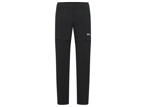 JW Hikeout Zip Away Pants W Sort 36R Jack Wolfskin Turbukse til dame 