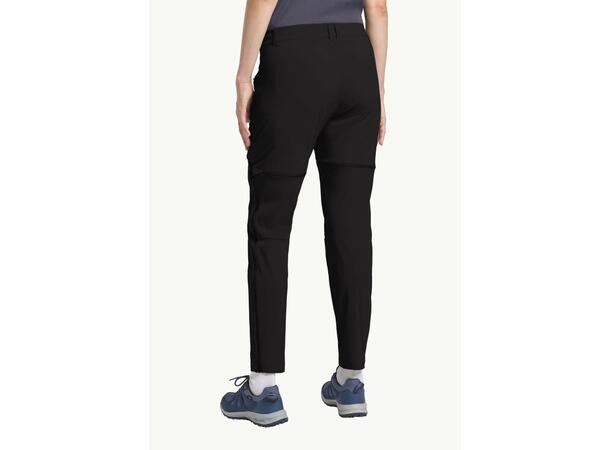 JW Hikeout Zip Away Pants W Sort 36R Jack Wolfskin Turbukse til dame 