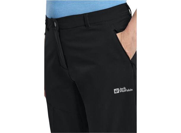 JW Pico Trail Zip Off Pants W Sort 34R Jack Wolfskin Turbukse til dame 