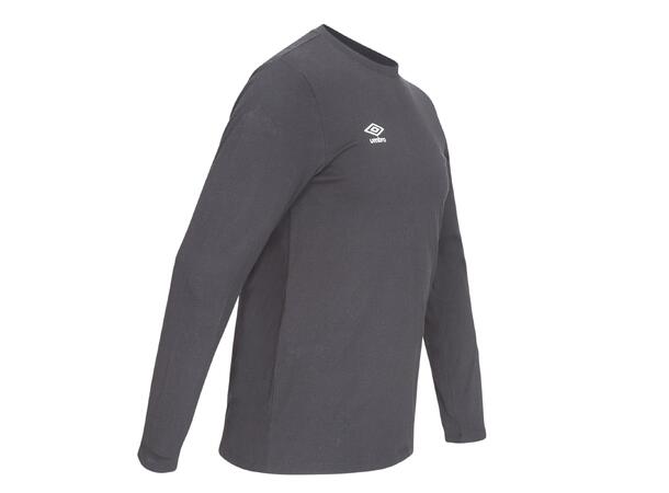 UMBRO Fw Small Logo LS Tee Sort XS Langermet t-skjorte 