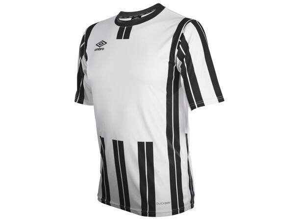 UMBRO Inter Strip Jsy SS Hvit/Sort M Stripet teknisk spillertrøye 