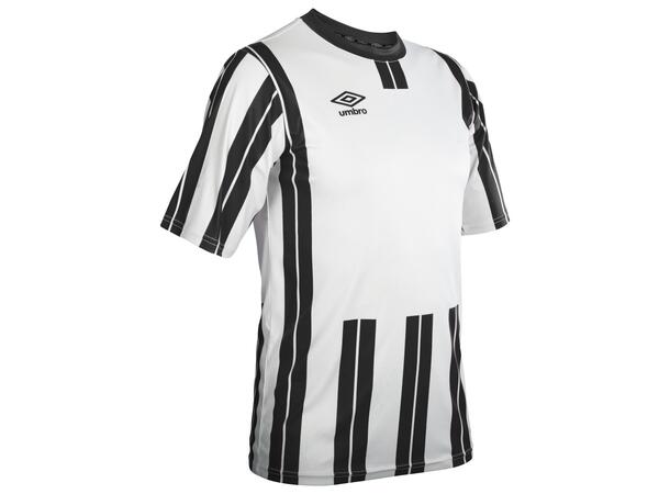 UMBRO Inter Strip Jsy SS Hvit/Sort M Stripet teknisk spillertrøye 