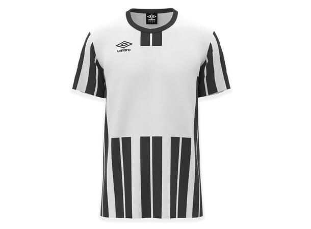 UMBRO Inter Strip Jsy SS Hvit/Sort XS Stripet teknisk spillertrøye 