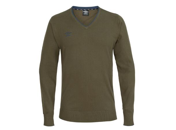 UMBRO Philip Knitted V-neck Grønn S Tynn, finstrikket fritidsgenser 