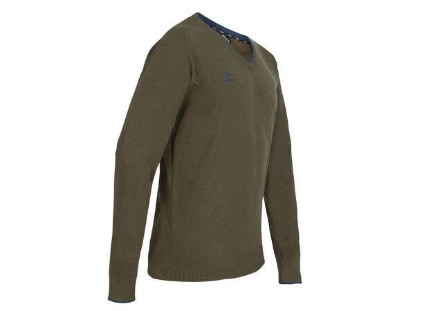 UMBRO Philip Knitted V-neck Grønn S Tynn, finstrikket fritidsgenser 