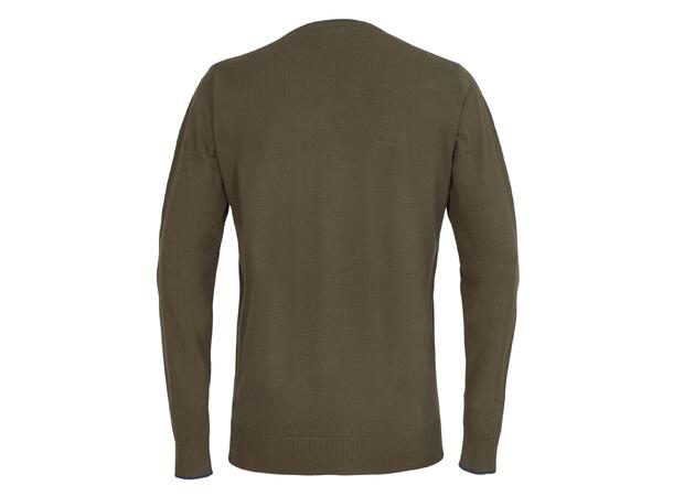 UMBRO Philip Knitted V-neck Grønn S Tynn, finstrikket fritidsgenser 