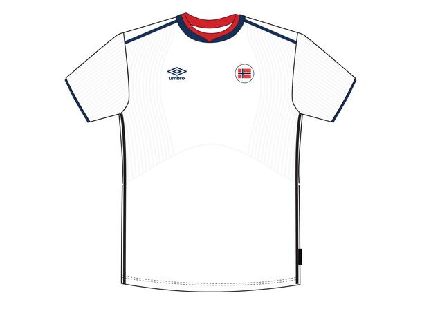 UMBRO Retro 2000 Jr Hvit 128 Retro fotballskjorte Norge 