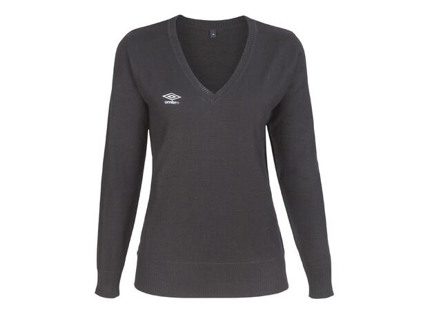 UMBRO V-Neck W Sort XS Klassisk V-genser med brodert Umbro logo 