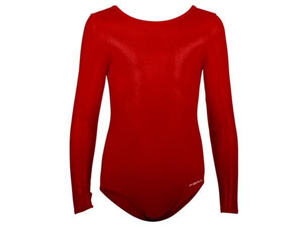 FIBRA Gym Leotard Basic LSW Rød 110 Langermet turndrakt 