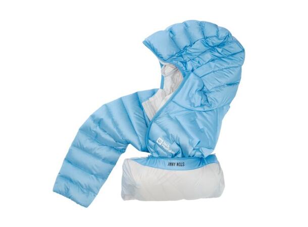 JW Passamani Down Hoody W Lys blå XS Jack Wolfskin Lett og varm dunjakke dame 