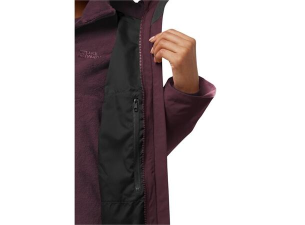 JW Rotwand 3in1 Jkt W Burgunder XS Jack Wolfskin 3 i 1 Skall jakke dame 