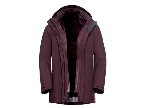 JW Rotwand 3in1 Jkt W Burgunder XS Jack Wolfskin 3 i 1 Skall jakke dame 