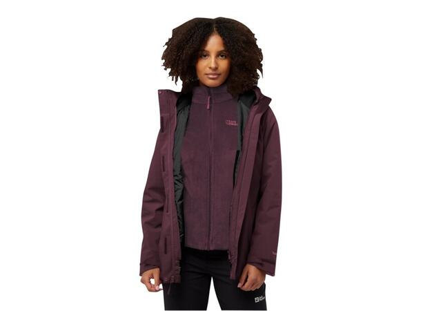 JW Rotwand 3in1 Jkt W Burgunder XS Jack Wolfskin 3 i 1 Skall jakke dame 