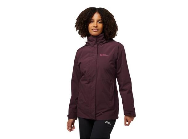 JW Rotwand 3in1 Jkt W Burgunder XS Jack Wolfskin 3 i 1 Skall jakke dame 