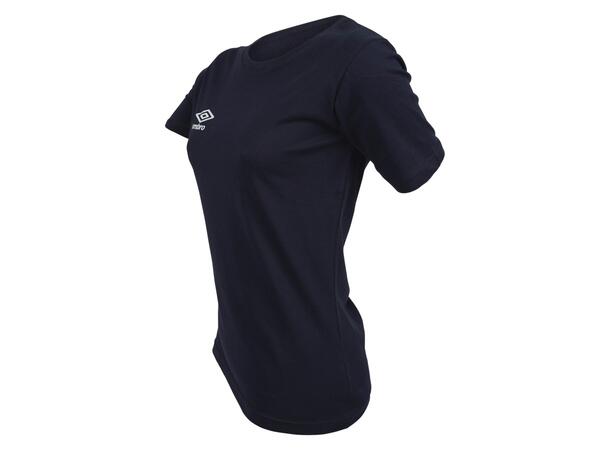 UMBRO Basic Tee W Marine 36 Rundhalse t-skjorte i bomull 