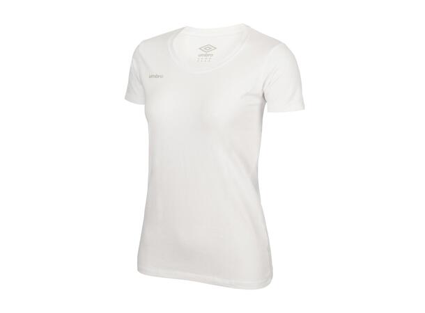 UMBRO Core Cotton Stretch Tee W Hvit 34 Rundhalset t-skjorte til dame 
