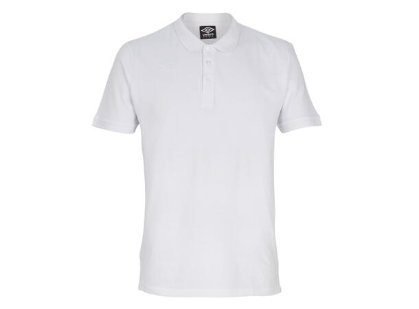 UMBRO Core Polo Hvit XXL Klassisk pikétrøye i bomull 