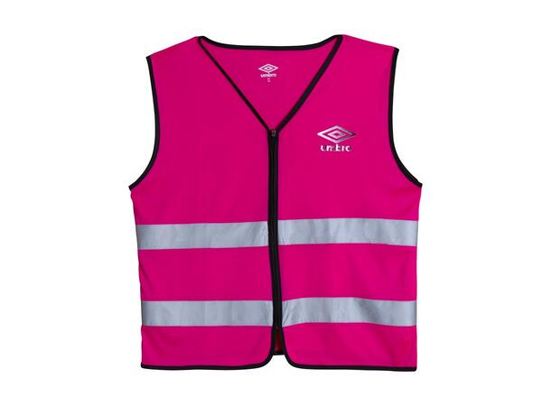 UMBRO Crew Vest Rosa S/M Vest med glidelås og refleks 