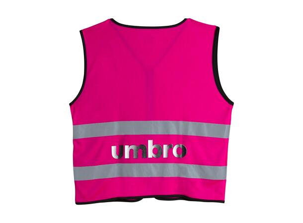 UMBRO Crew Vest Rosa S/M Vest med glidelås og refleks 