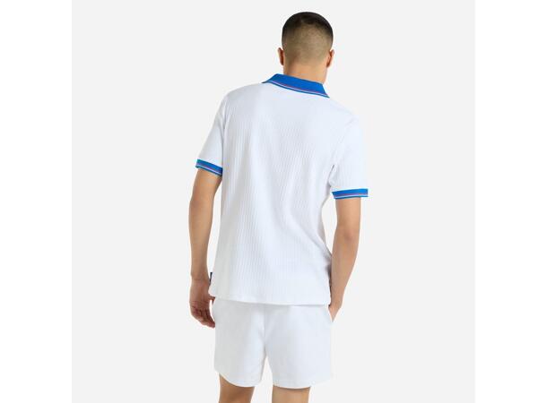 UMBRO Rib Tennis Tee Hvit XS Fritids T-skjorter med krave i Modal 