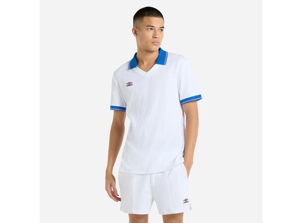 UMBRO Rib Tennis Tee Hvit XS Fritids T-skjorter med krave i Modal 