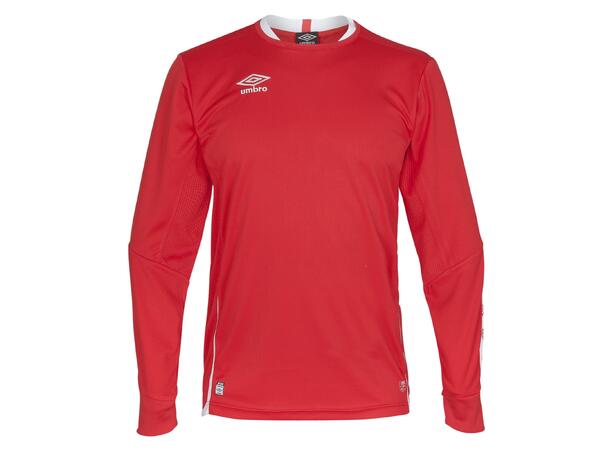 UMBRO UX Elite LS Jsy Rød/Hvit XL Flott langermet spillertrøye 