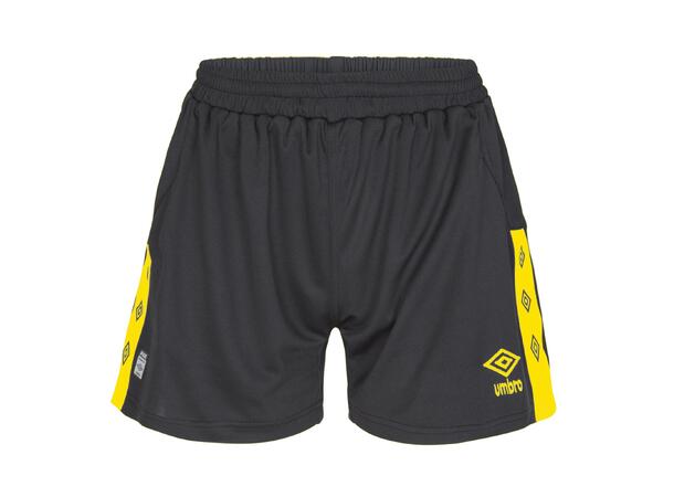 UMBRO UX Elite Shorts W Sort/Gul 34 Flott spillershorts 