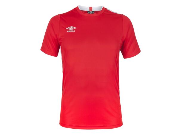 UMBRO UX Elite Trn Tee jr Rød/Hvit 128 Teknisk trenings t-skjorte til junior 