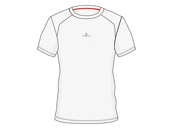 FIBRA Trn Tee W Hvit XL Trenings T-skjorte til dame 