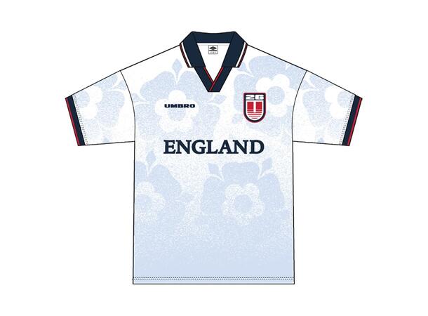UMBRO England Jersey Hvit S Retro fotballskjorte 