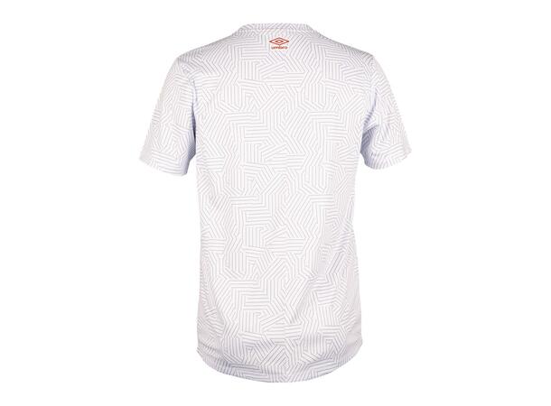 UMBRO Pre Match Tee Hvit XS Resirkulert sublimert trenings t-skjorte 