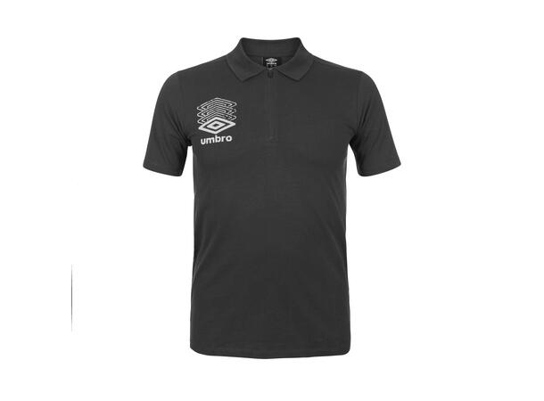 UMBRO Terrace Zip Polo Sort XL Fritids T-skjorter med krave og glidelås 