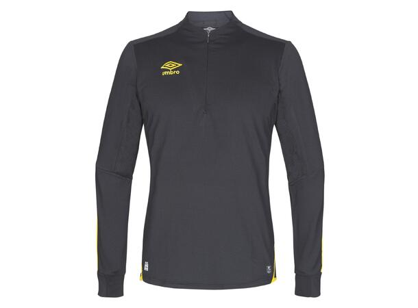 UMBRO UX Elite Half Zip Sort/Gul XS Treningsgenser med glidelås 