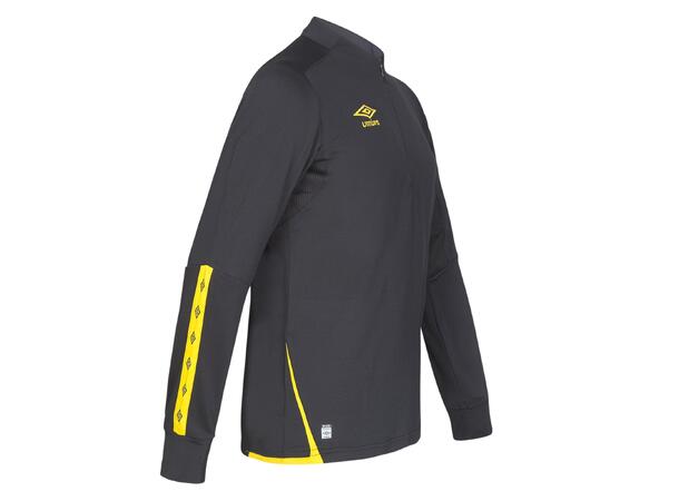 UMBRO UX Elite Half Zip Sort/Gul XS Treningsgenser med glidelås 