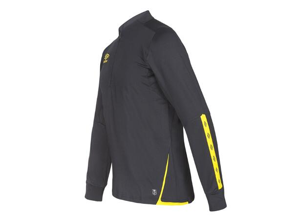 UMBRO UX Elite Half Zip Sort/Gul XS Treningsgenser med glidelås 